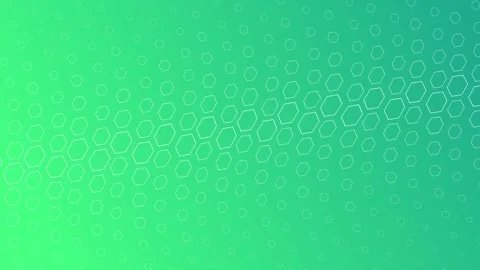 Green gradient with hexagonal grid, seamless looping. Stock Footage 286419395