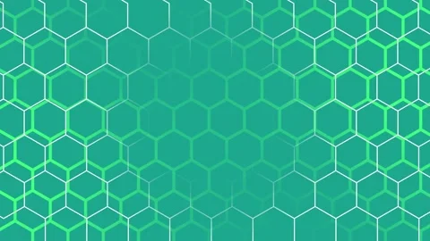 Green gradient hexagonal pattern looping animation. Stock Footage 286411426