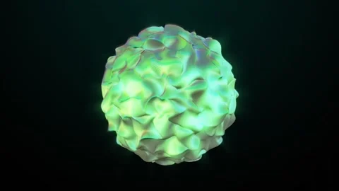 Green gradient pulsating ball. Abstract background with ball. Stock Footage 286895403