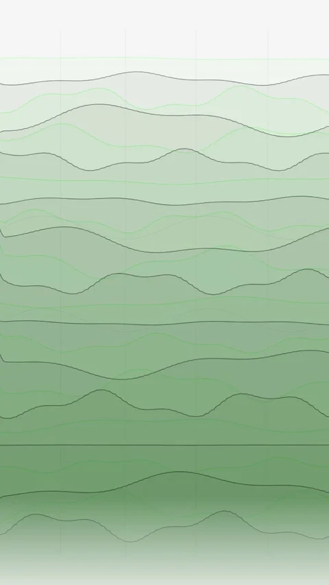 Green Gradient Waves Abstract Background Animation | Flowing Lines and Subt.. Stock Footage 347698974