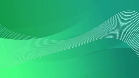 Green gradient with wavy lines, modern minimalist looping animation. Stock Footage 286413107
