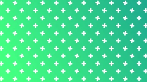 Green gradient with white plus signs, seamless looping. Stock Footage 286416889