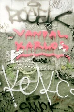 Green graffiti. Stock Photos