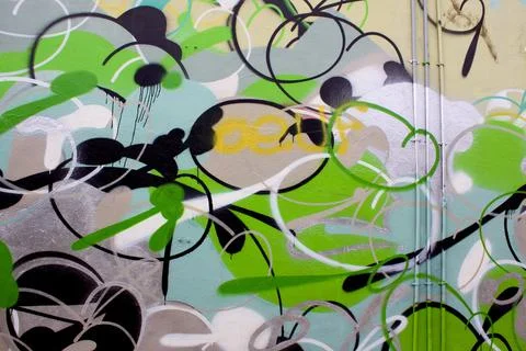 Green Graffiti Stock Photos