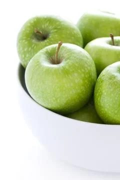 Green granny smith apples Stock Photos