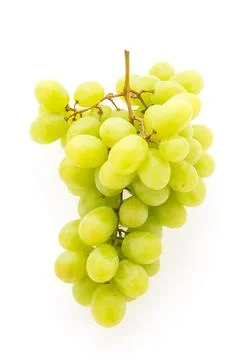 Green grape fruit isolated on white background 写真素材