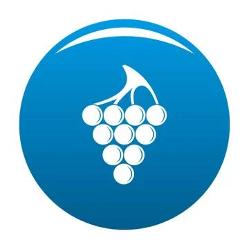 Green grape icon vector blue Ilustración de archivo