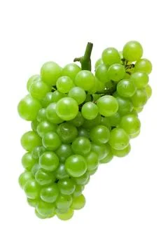 Green grape isolated on white background Foto stock