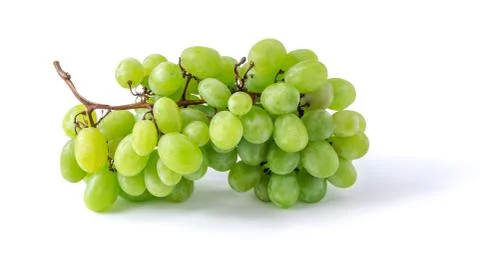 Green Grape Isolated On A White Background Stock Photos