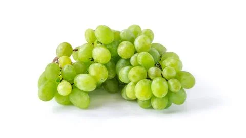 Green Grape Isolated On A White Background Stock Photos