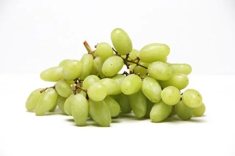 Green Grape Isolated On A White Background Stock Photos
