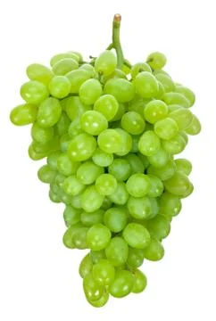 Green grape isolated on white background Stock Photos