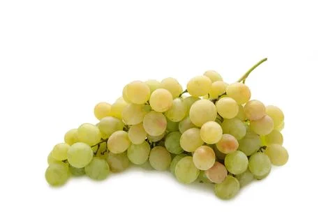 Green grape isolated on a white background. Stock Photos