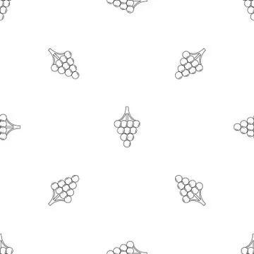 Green grape pattern seamless vector Illustrazione stock