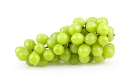 Green grape on white background Stock Photos