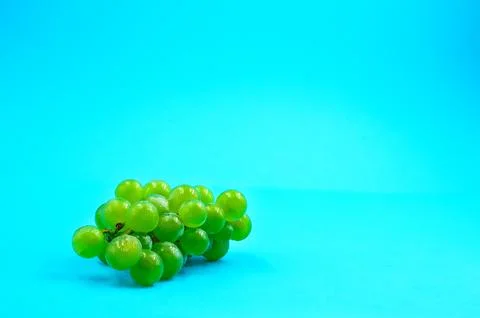 Green Grapes Cluster Stock Photos