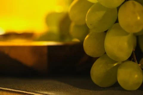 Green grapes Stock Photos