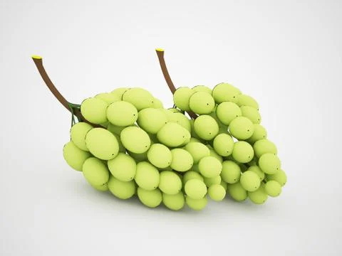 Green grapes rendered Stock Illustration