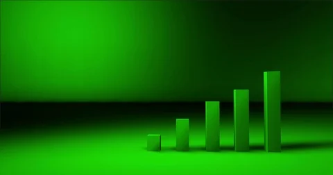 Green Graph growing with room for graphic Video stock 72606907