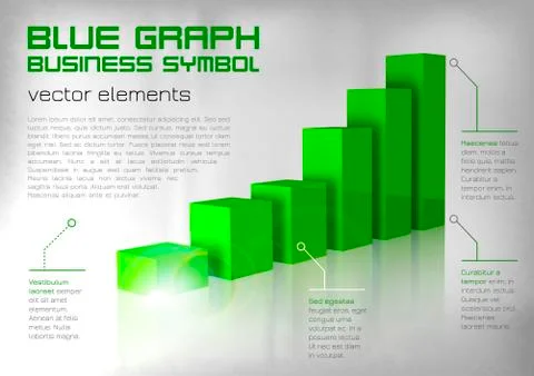 Green graph 스톡 일러스트
