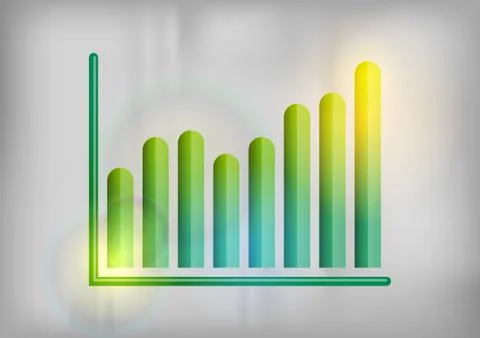 Green graph Illustrazione stock