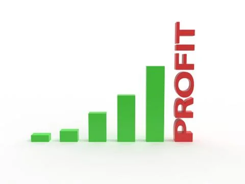 Green graph Profit Stock Illustration