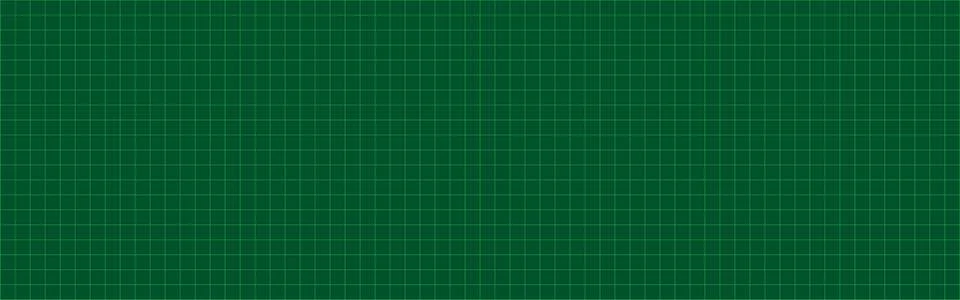 Green graph school background. Long banner in a cell. Vector illustration Illustrazione stock