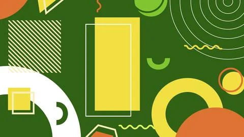 Green Graphic Abstract Elements Display Background Stock Illustration