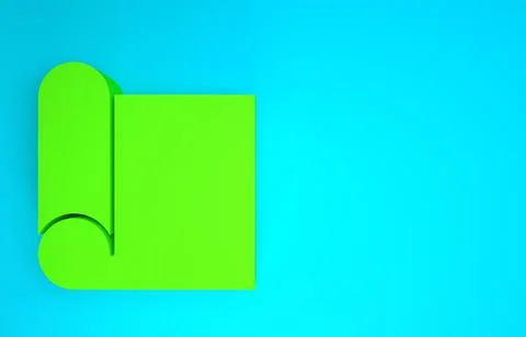 Green Graphing paper for engineering icon isolated on blue background. Minima Stock Illustration