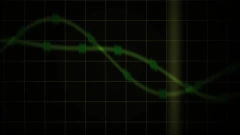 Green graphs on black background. Stock Footage 340032016
