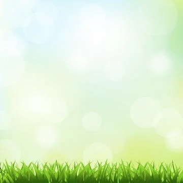 Green Grass And Spring Background Stock Illustration