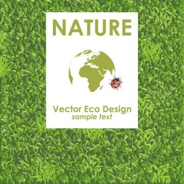 Green grass background. Eco Design Stock Illustration