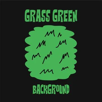 Green grass background vector illustration for clothing design character Stock Illustration