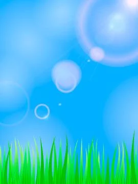 Green grass background. Vector stock illustration for poster Stock Illustration