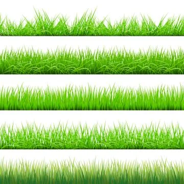 Green Grass Big Set, Vector Illustration Stock Illustration