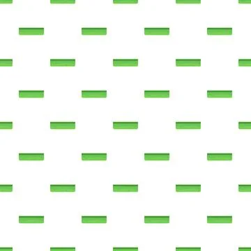 Green grass block repeating pattern on white background Stock Illustration