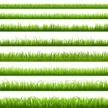 Green grass border Stock Illustration