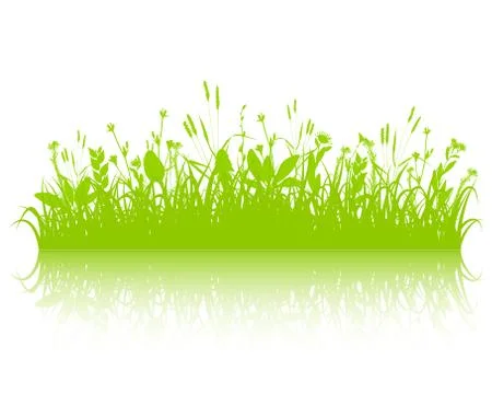 Green grass border vector Stock Illustration
