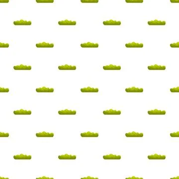 Green grass bush seamless pattern on white background 스톡 일러스트