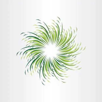 Green grass circle abstract background Illustrazione stock