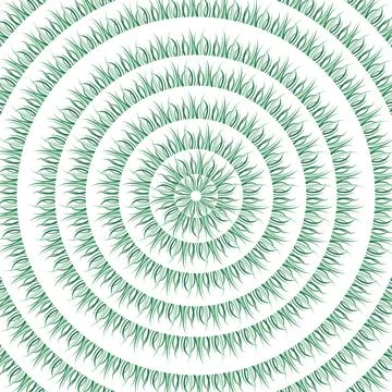 Green grass circle seamless pattern Stock Illustration