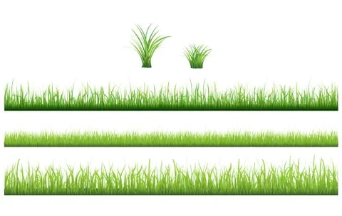 Green grass collection Stock Illustration