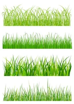 Green grass elements and patterns Ilustración de archivo