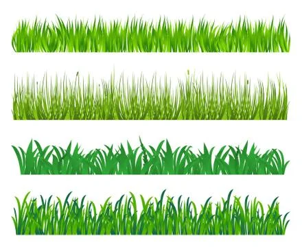 Green grass elements Illustrazione stock