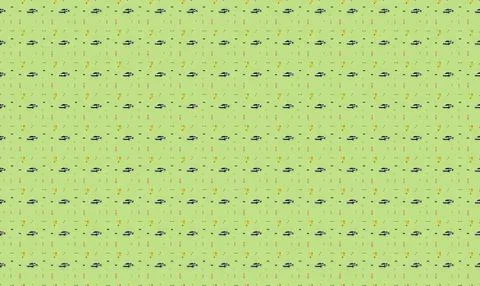 Green grass field with small white and black birds flying Stock Illustration