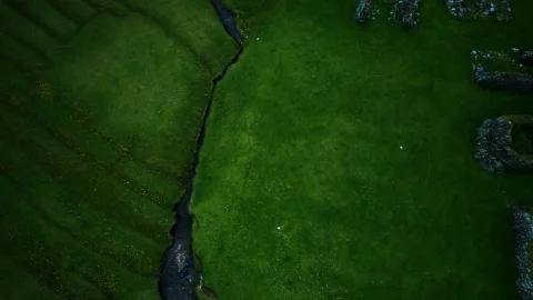 Green grass fields of Faroe Islands 스톡 동영상 146591342