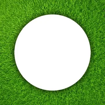 Green grass frame. Background for design Illustrazione stock
