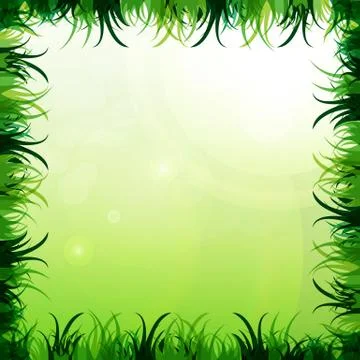 Green grass frame Stock Illustration