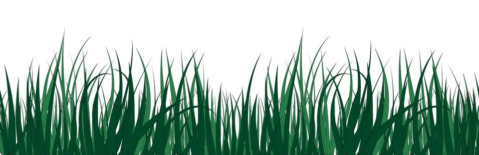 Green grass horizontal background, frame Stock Illustration