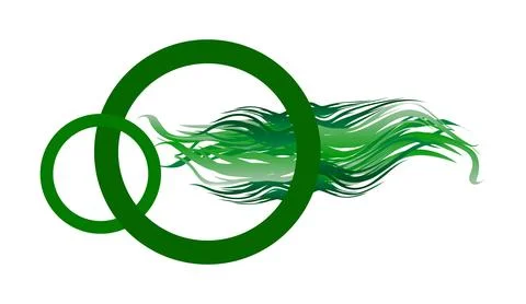 Green grass that is longitudinal to be used as a design element isolated fr.. Illustrazione stock